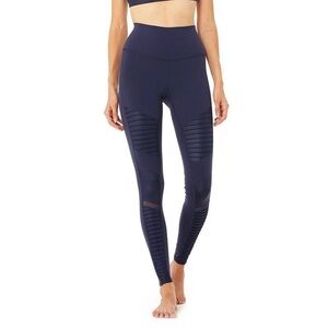 ALO Yoga High Waist Moto Legging in Navy - XS